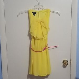 BCX Girl 10 Yellow Juniors Sleeveless Dress